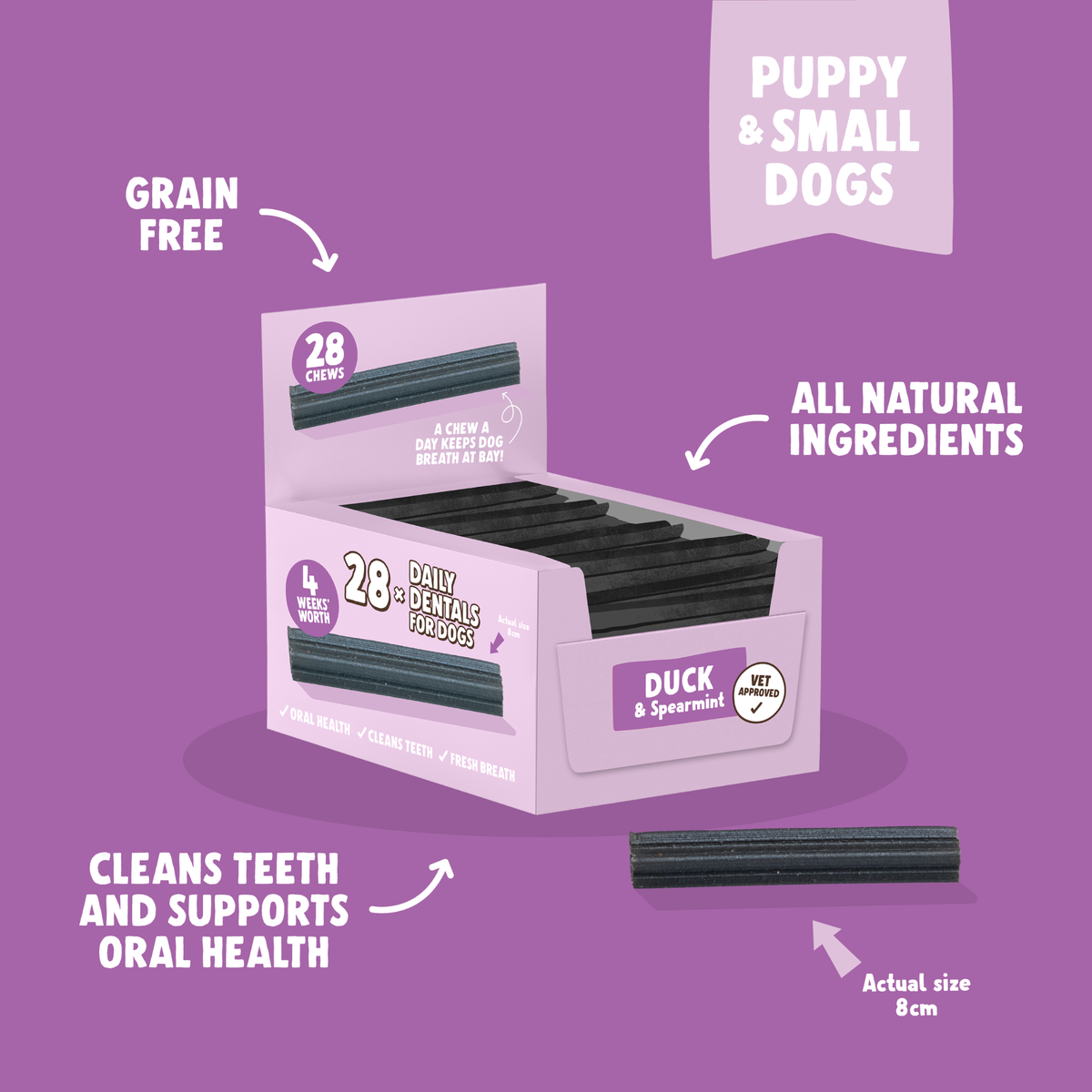 Duck, Puppy & Small Dentals 28-Pack