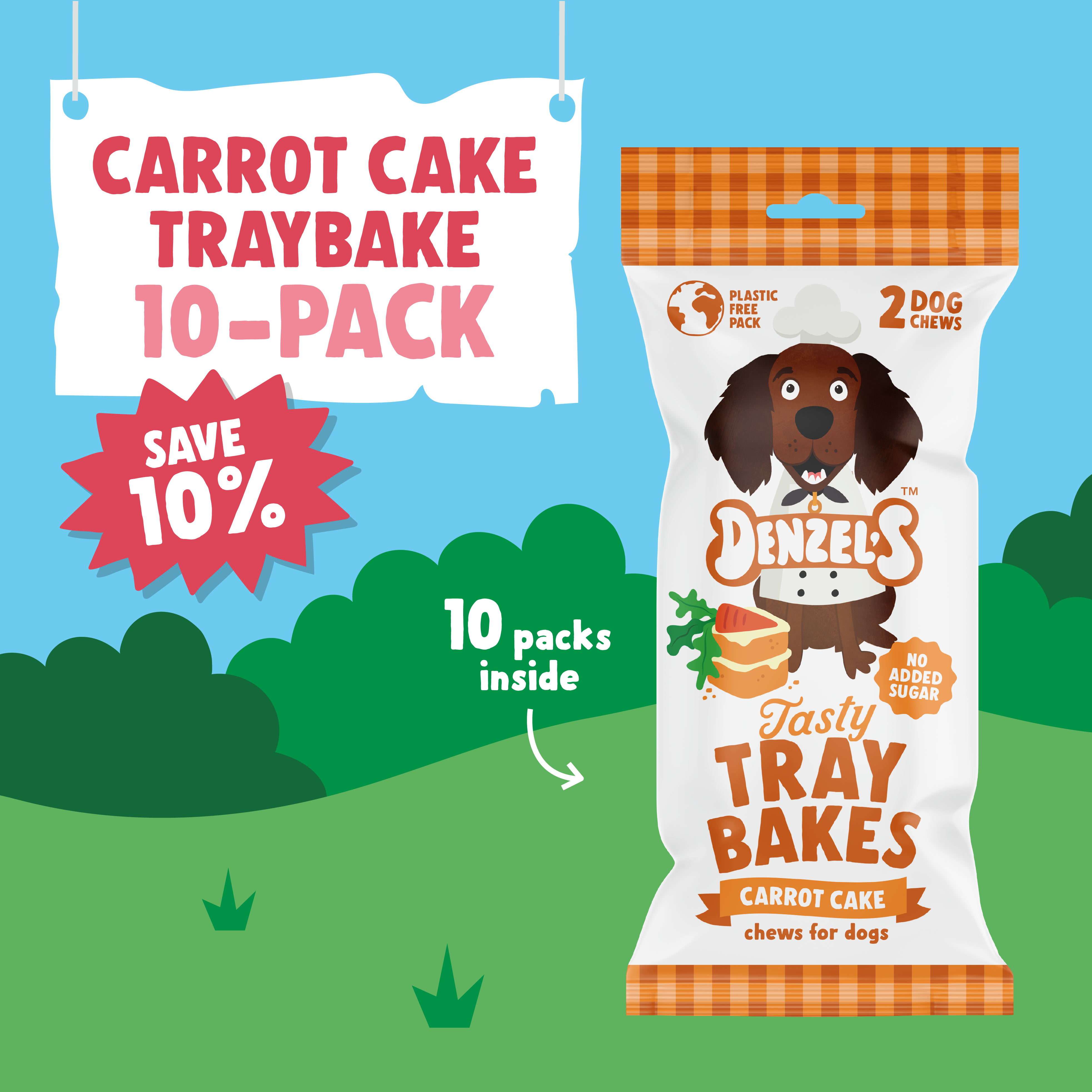 Carrot Cake Traybake 10-Pack