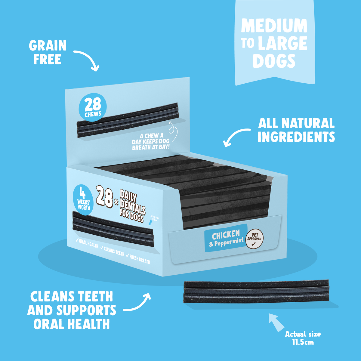 Chicken, Medium & Large Dentals 28-Pack