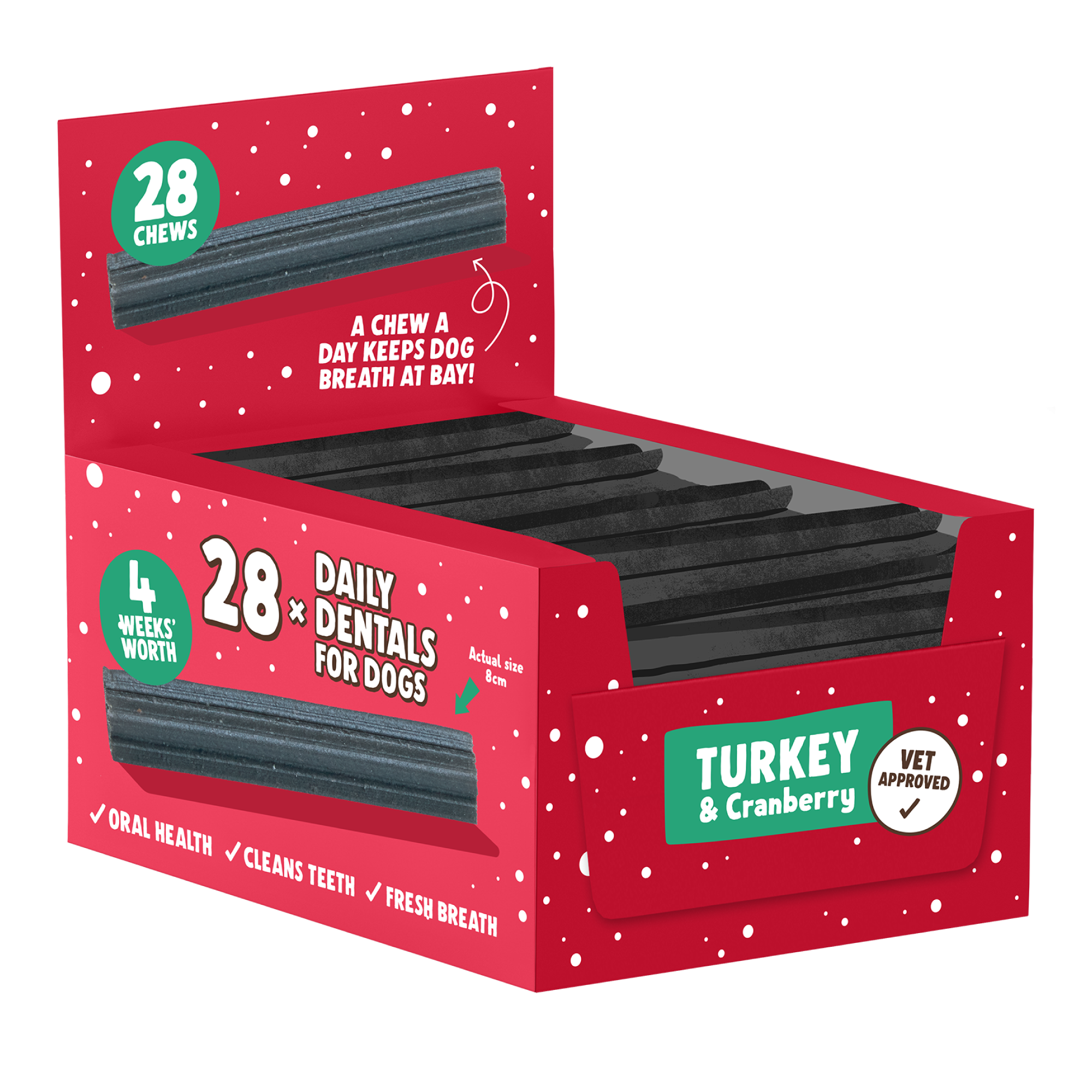 Christmas Turkey, Puppy & Small Daily Dentals 28-Pack