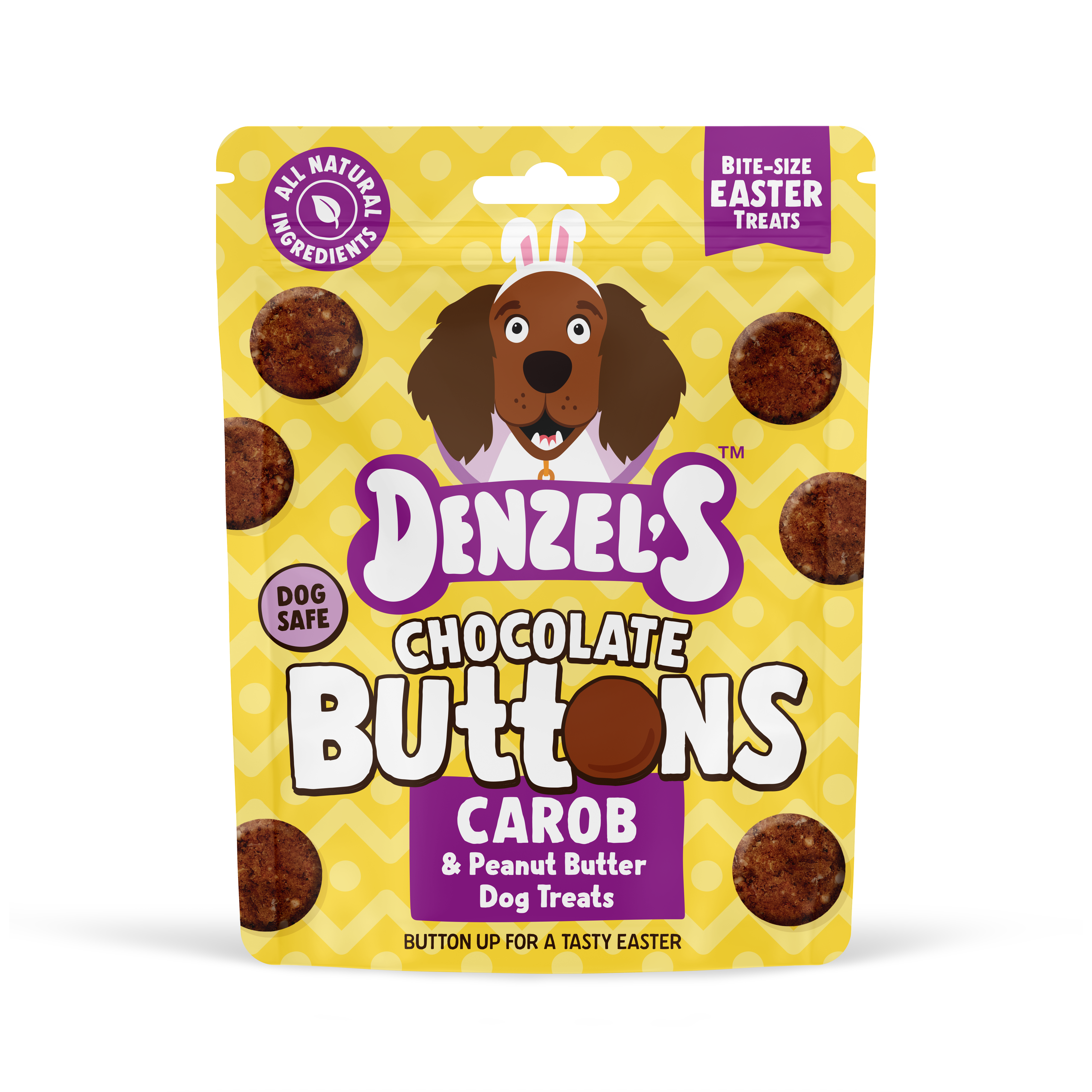 Chocolate Buttons, Carob & Peanut Butter Dog Treats