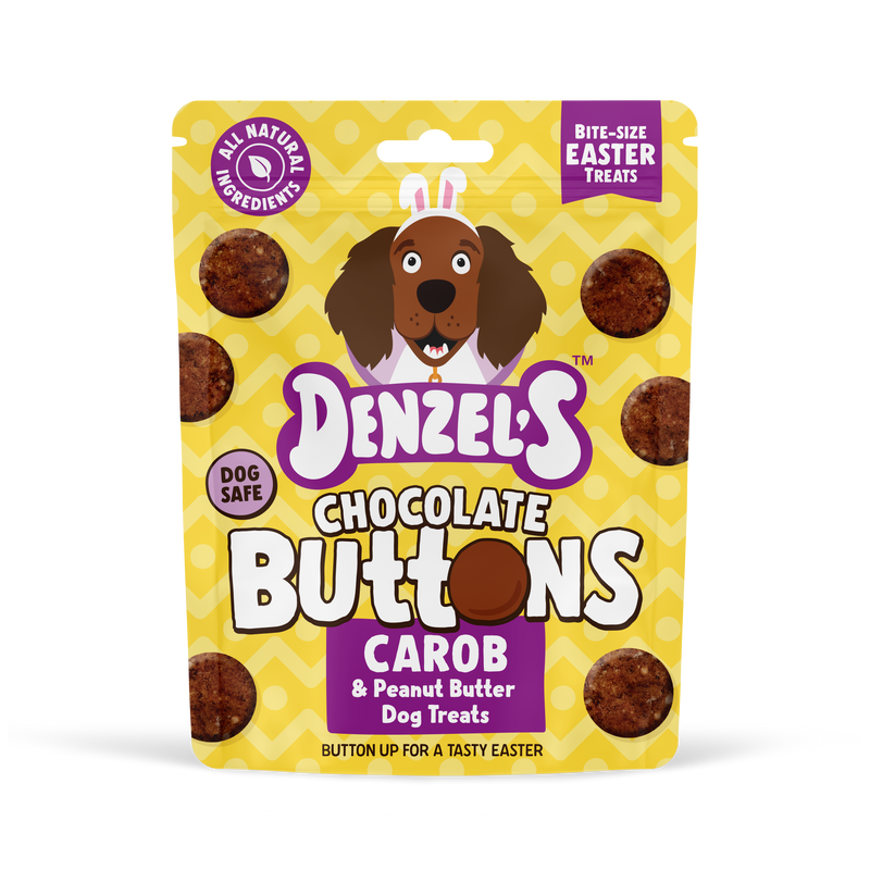 Chocolate Buttons, Carob & Peanut Butter Dog Treats