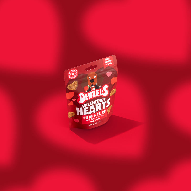Valentine's Hearts Surf & Turf Dog treats 6-Pack