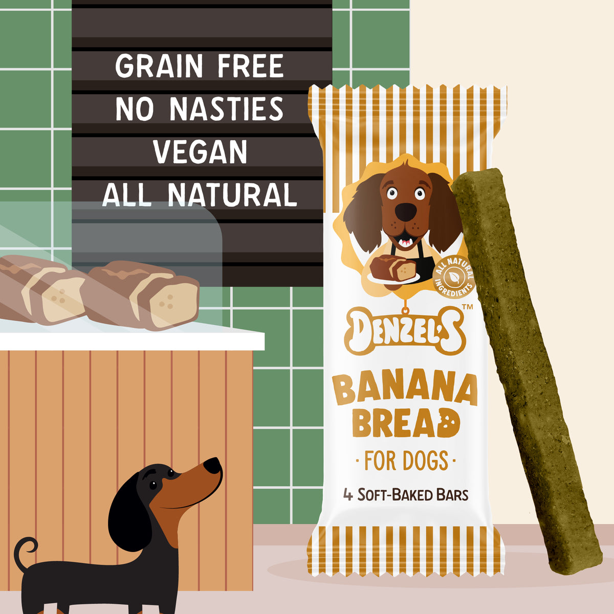 Banana Bread Soft-Baked Bars