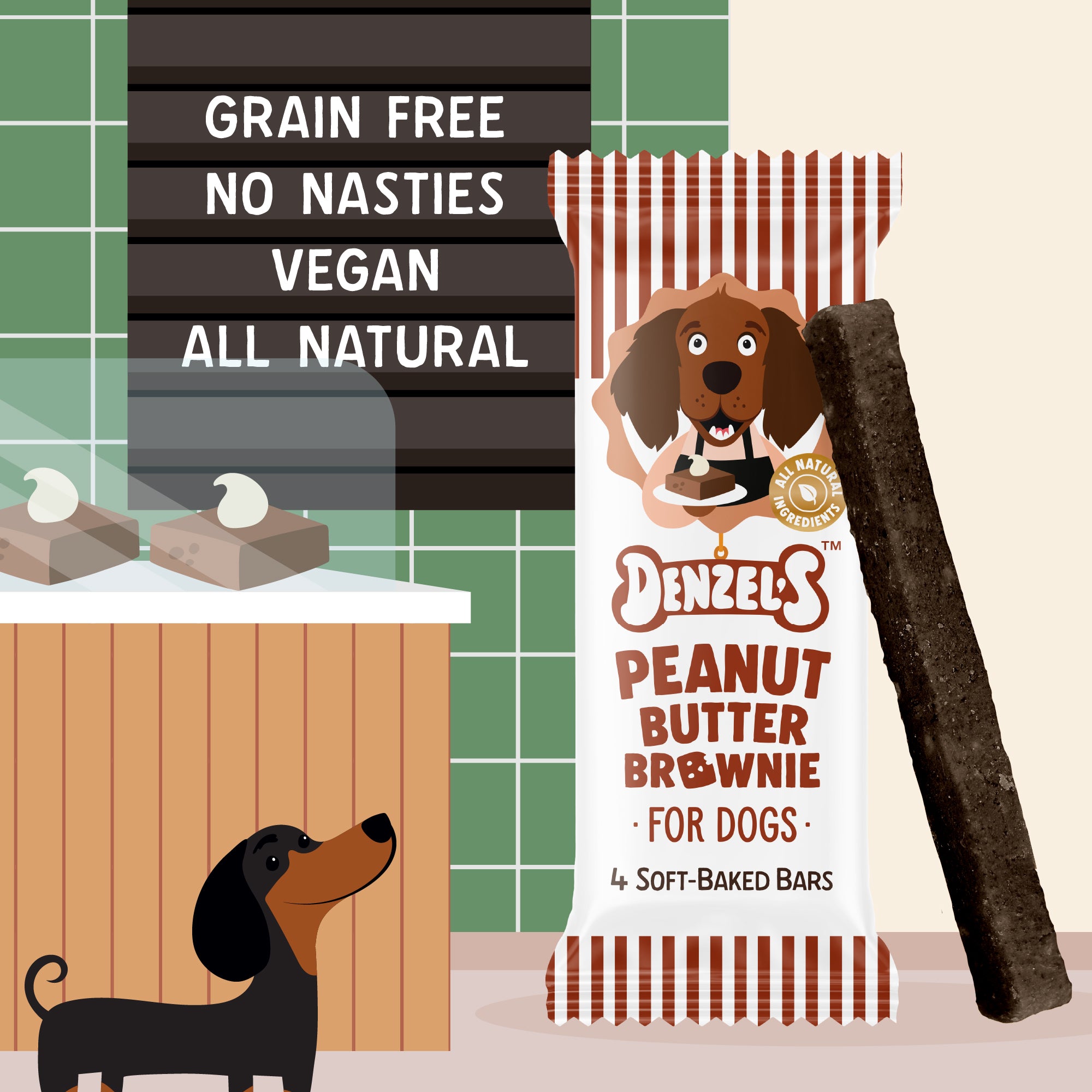 Peanunt Butter Brownie Soft-Baked Bars
