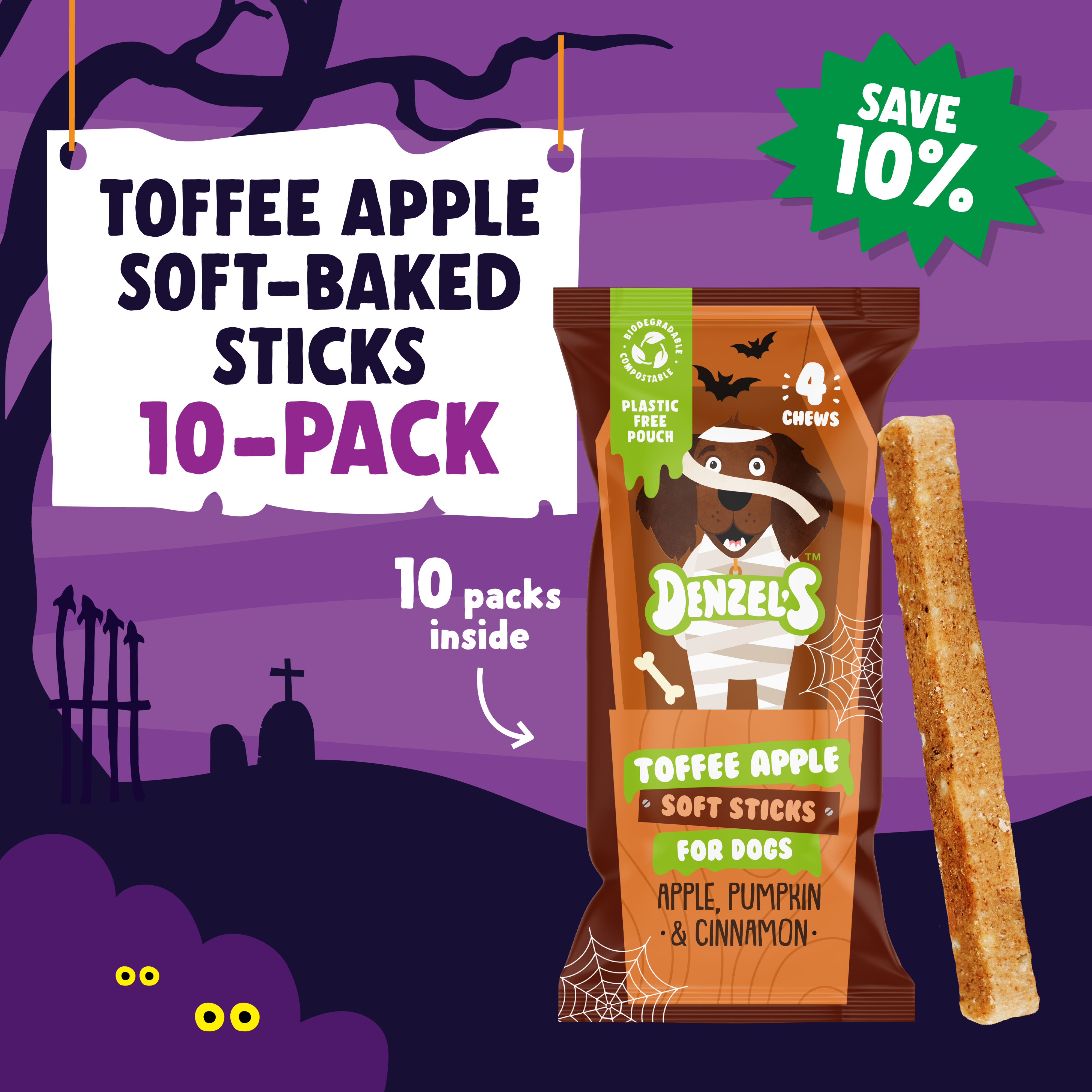 Toffee Apple Soft-Baked Sticks 10-Pack