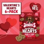 Valentine's Hearts Surf & Turf Dog treats 6-Pack