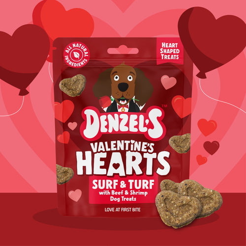 Valentine's Hearts Surf & Turf Dog treats