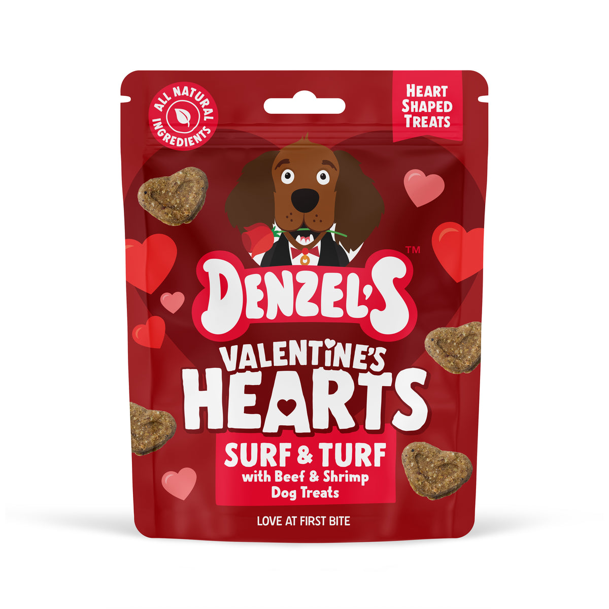 Valentine's Hearts Surf & Turf Dog treats 6-Pack