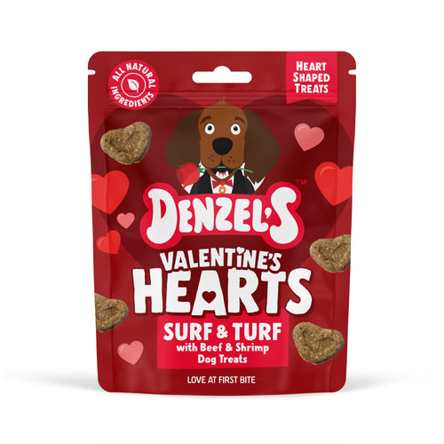 Valentine's Hearts Surf & Turf Dog treats 6-Pack