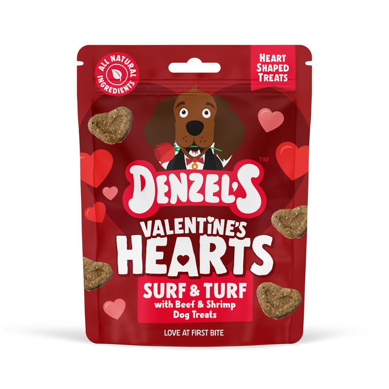 Valentine's Hearts Surf & Turf Dog treats 6-Pack