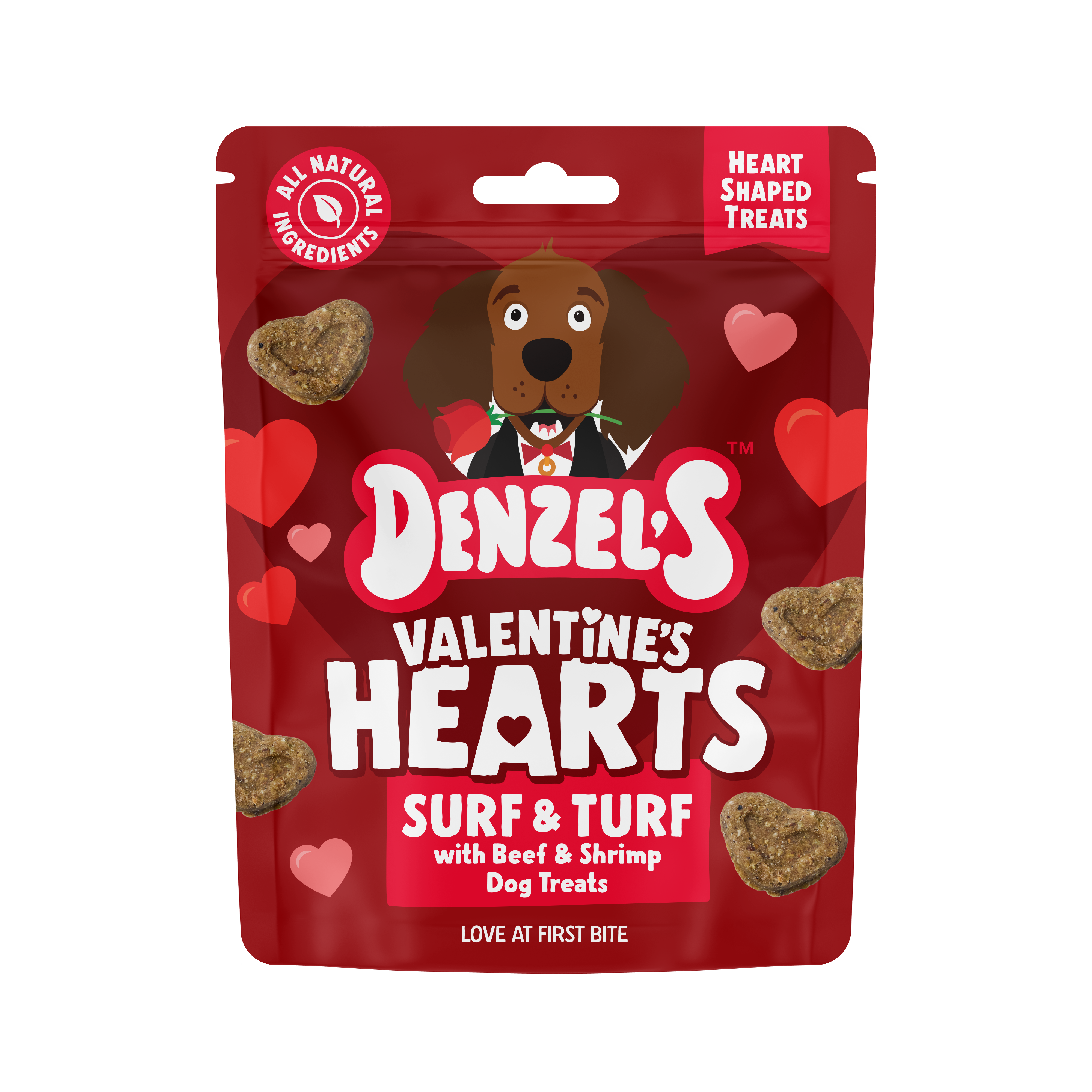 Valentine's Hearts Surf & Turf Dog treats