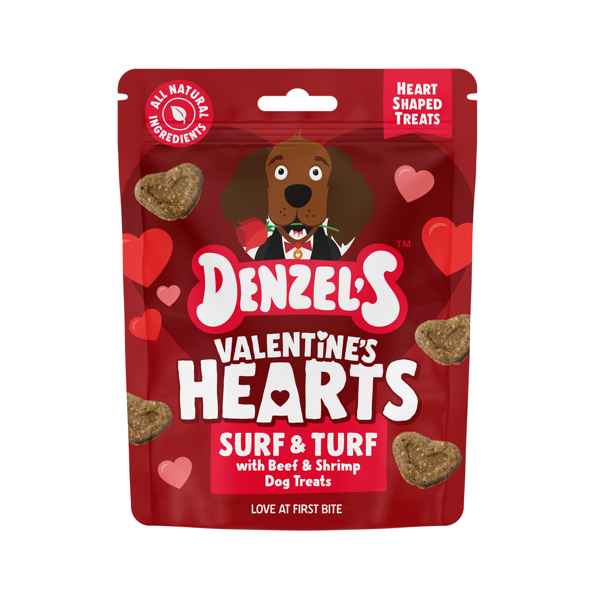 Valentine's Hearts Surf & Turf Dog treats